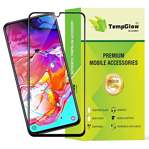 Image of Screen Protector for Samsung Galaxy A20S (Black) Tempered Glass Edge-to-Edge 6D Screen Guard With Installation Kit