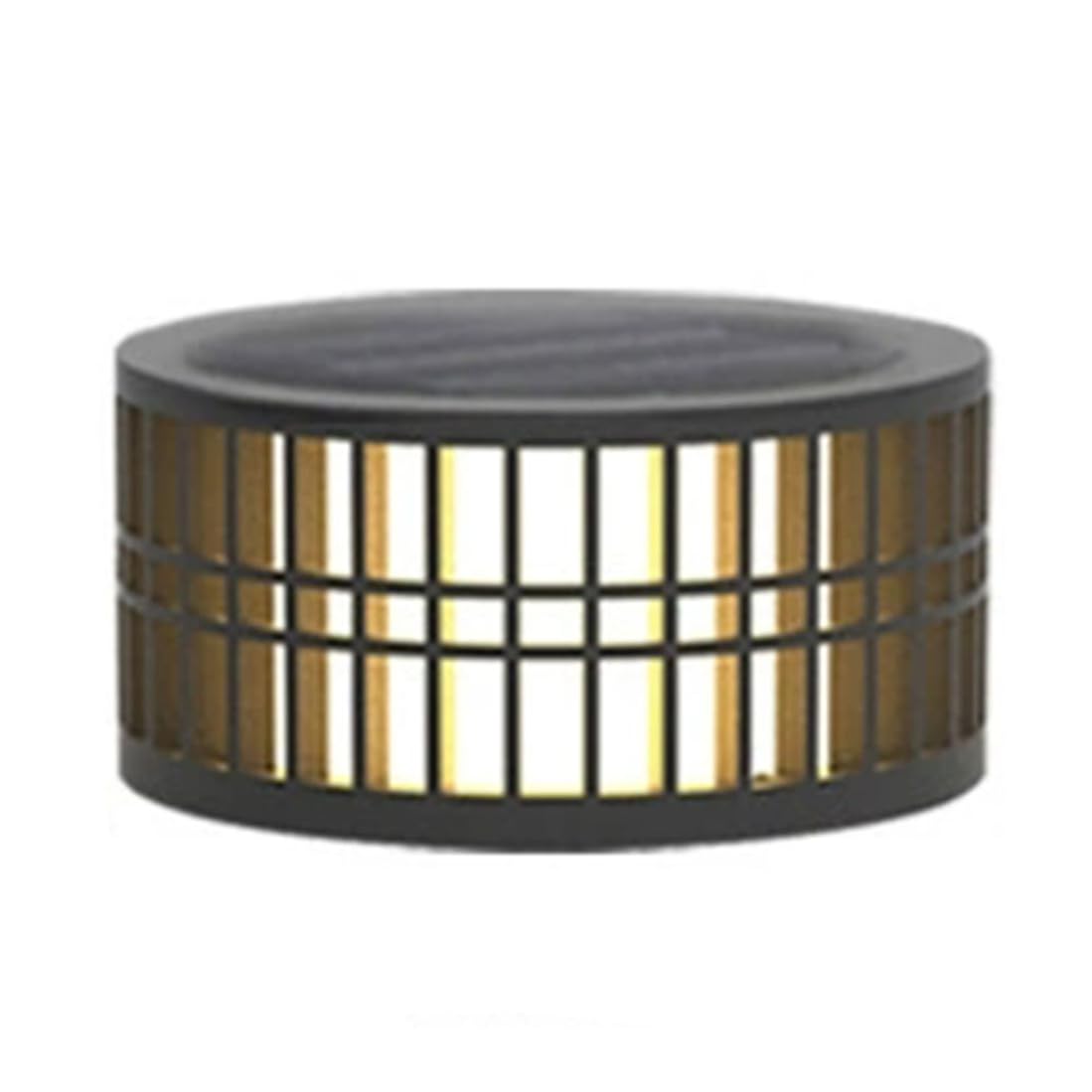 Prosta czarna lampa zewnętrzna do górnego ogrodzenia ściennego, wodoodporne lampy solarne ze stali nierdzewnej na ścieżkę patio, 1 opakowanie, dekoracja podwórka, atmosfera, filar, oświetlenie