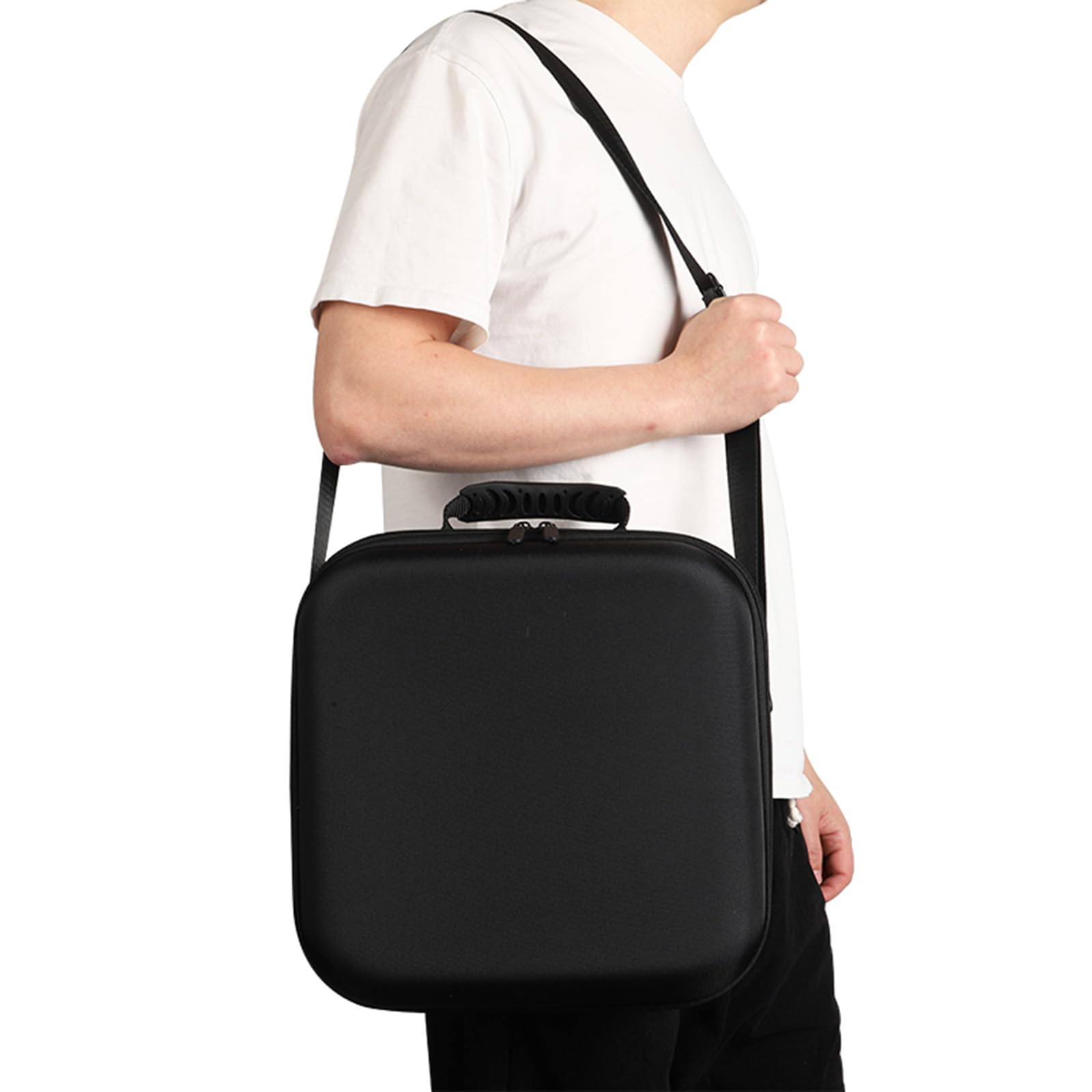 Tasche Hülle für Harman Kardon Onyx Studio 9,Harte Eva Tragetasche Umhängetasche mit Schultergurt für Harman kardon Onyx Studio 9 tragbarer Bluetooth-Lautsprecher und Kabel(Schwarz+Grau)