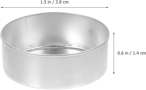 Miniatura 7 de EXCEART 100 vasos de vela, latas de té, recipientes de velas, portavelas de aluminio, protectores de goteo de velas, latas vacías para hacer velas