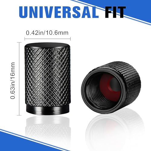 Image of CONTACTS Compatible with Hyu-ndai - 4pcs Universal Car Tire Valve Stem Caps, Aluminum Air Dust Cover, Auto Wheel Accessories