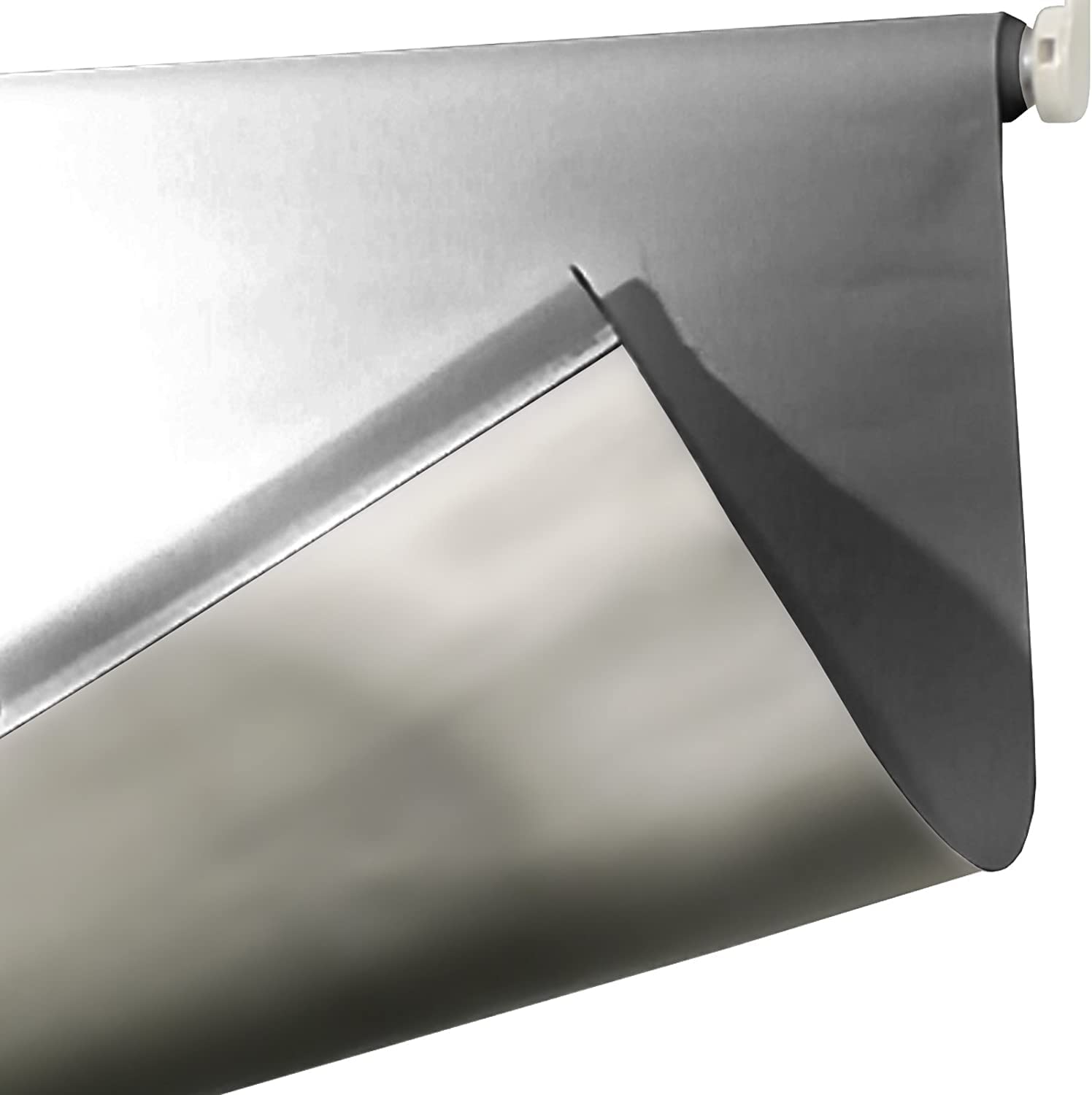 Tenda oscurante Blackout, impermeabile e resistente al calore, con clip di sicurezza e materiale di montaggio, tenda da finestra (110 x 150 cm, grigio)