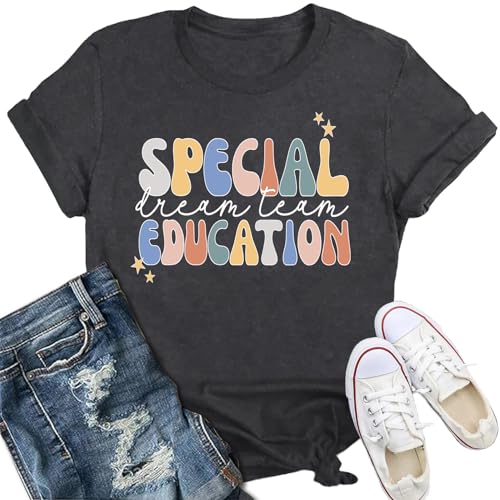 Women's Special Education Teacher Shirt SPED Team Teaching T-Shirt Teachers School Tee