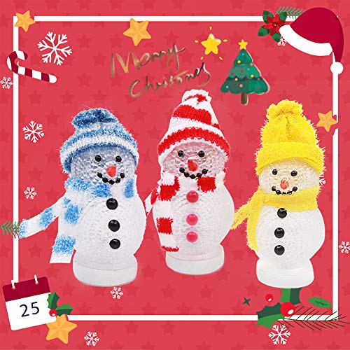 Lámparas de Navidad LED Mini Muñecos de Nieve USB 3 Pcs miniatura 5