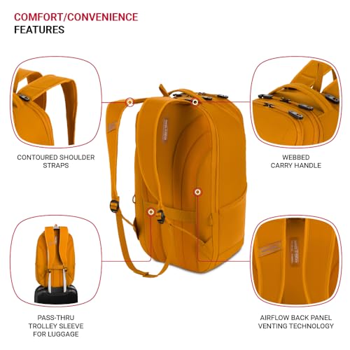 Image of SwissGear 8119 Laptop Backpack, Fits up to 17-Inch Laptop, Mustard