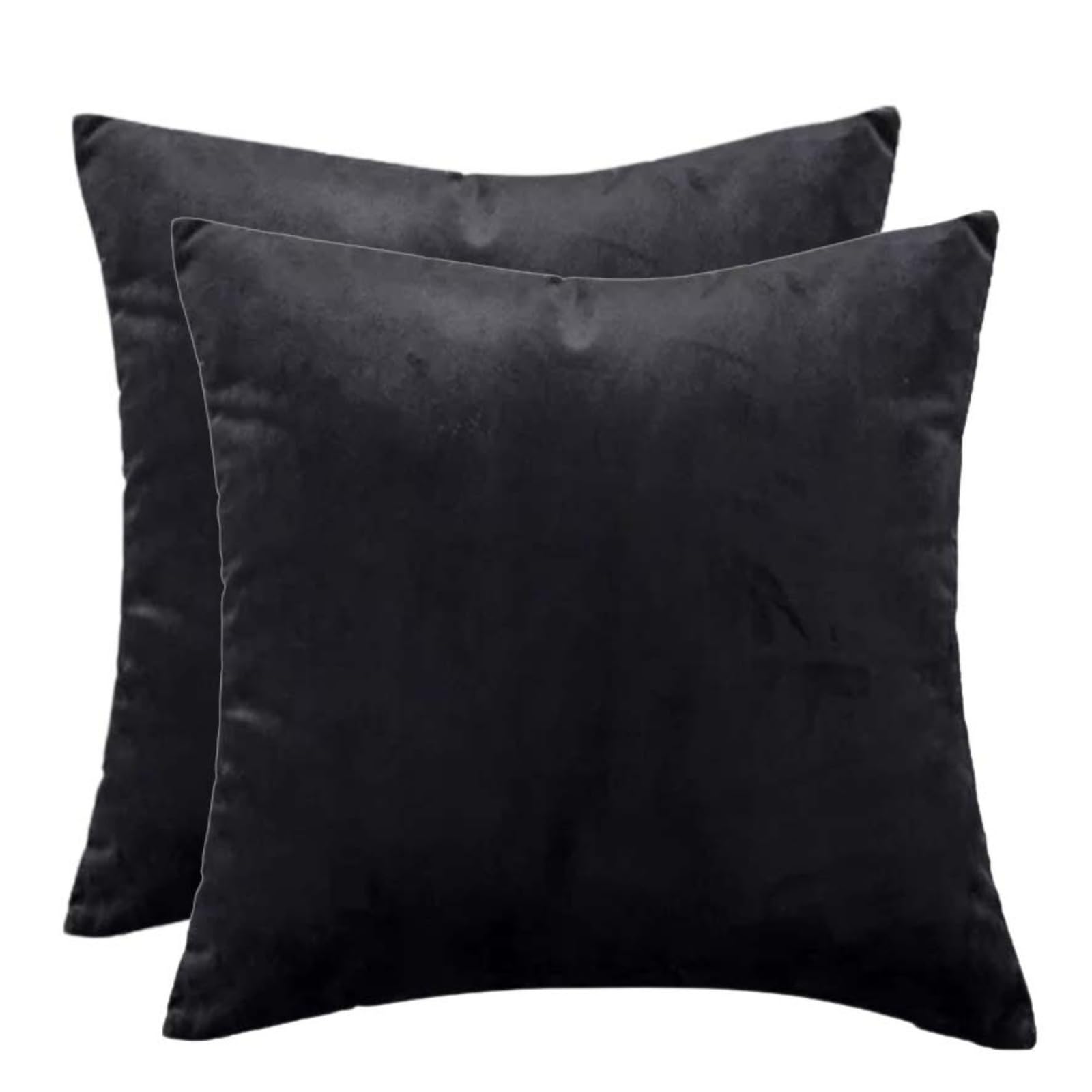 Throw Pillow Cases Set Of 2 Velvet Decorative Cushion Covers With Zipper｜Sofa Pillow Cases 12x20 18x18 20x20 24x24 Inch Couch Living Room Cushion Protector Cover