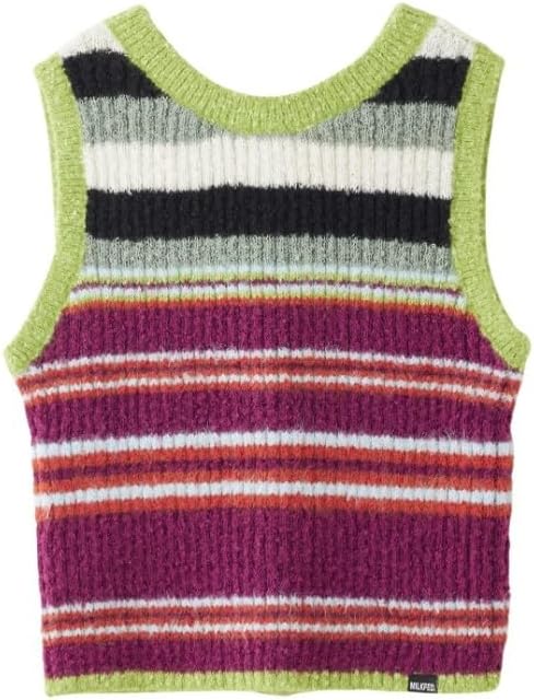[ミルクフェド] セーターベスト TWO-TYPE STRIPED KNIT VEST レディース
