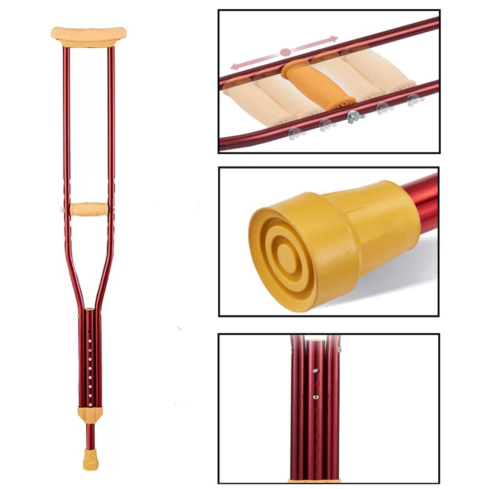 Składana kula, damskie kule pod pachami (x2 sztuki), regulowane kule dla dorosłych, stylowe aluminiowe kule do chodzenia