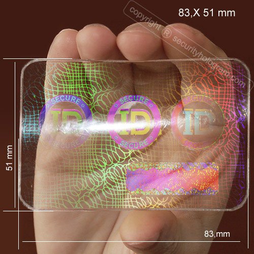 Amazon.com: 25 ID Cards Security Hologram Overlay Stickers with Micro  Secure Technology and Extra Security Futures SHID-05 