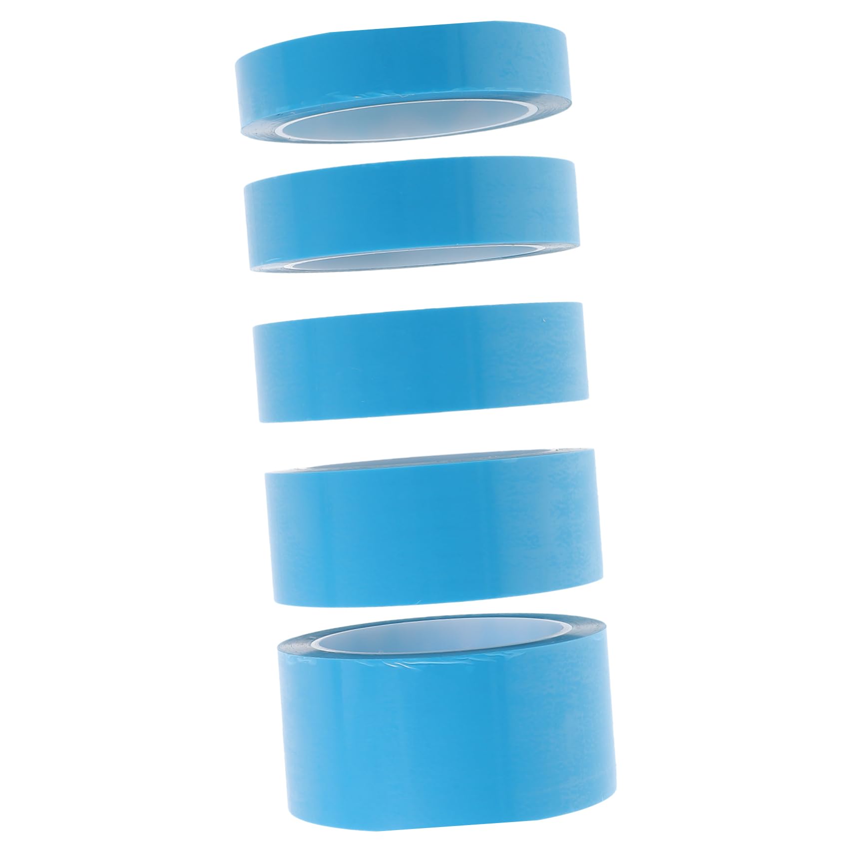 5 Rouleaux Ruban Adhésif Masquage Pet Chaleur Largeurs Variées pour Peinture Automobile et Décoration Forte Sans Résidu Adapté Courbes et Projets DIY Couleur