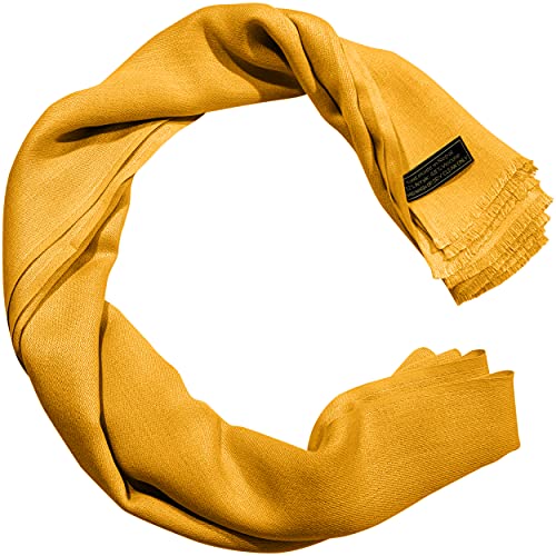 CJ Apparel Princeton Orange Solid Colour Fringe Design Nepalese Shawl Seconds Scarf Wrap Stole Throw Head Wrap Pashmina Hand Made in Nepal - Image 8