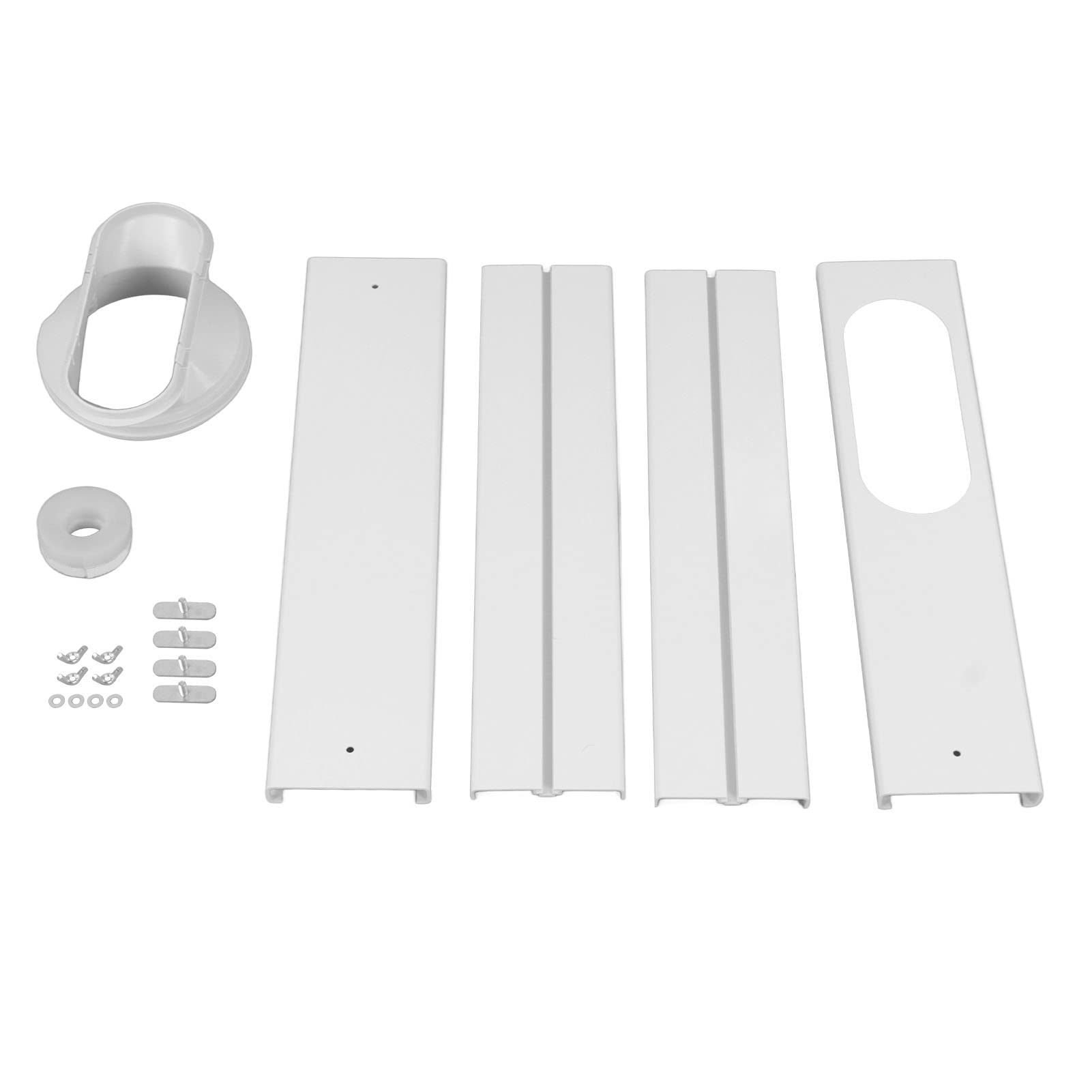 Kit de Ventilación de Ventana de CA, 4 Piezas Kit de Ventilación de Ventana de Aire Acondicionado Portátil PVC ABS Resistencia Al Calor de Alta Densidad Portátil, Piezas y