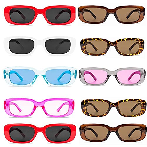 Hai Lan Small Rectangle Sunglasses Retro Square Driving Glasses for Women Street Shot Eyewear Vintage Narrow Frame Square Sunglasses Unisex Cool Sun Glasses for Female Ladies4