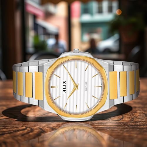 Image of ALIX AL2913 Men's Waterproof Multifunctional Stainless Steel Strap Quartz Analog Watch