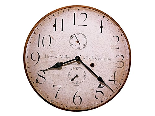 Howard Miller Original III Wall Clock 620-314 – Fade Resistant Inks, Antique Dial Mount on Laser-Cut 0.25" Thick Panel Base, Black Hands, Quartz Movement