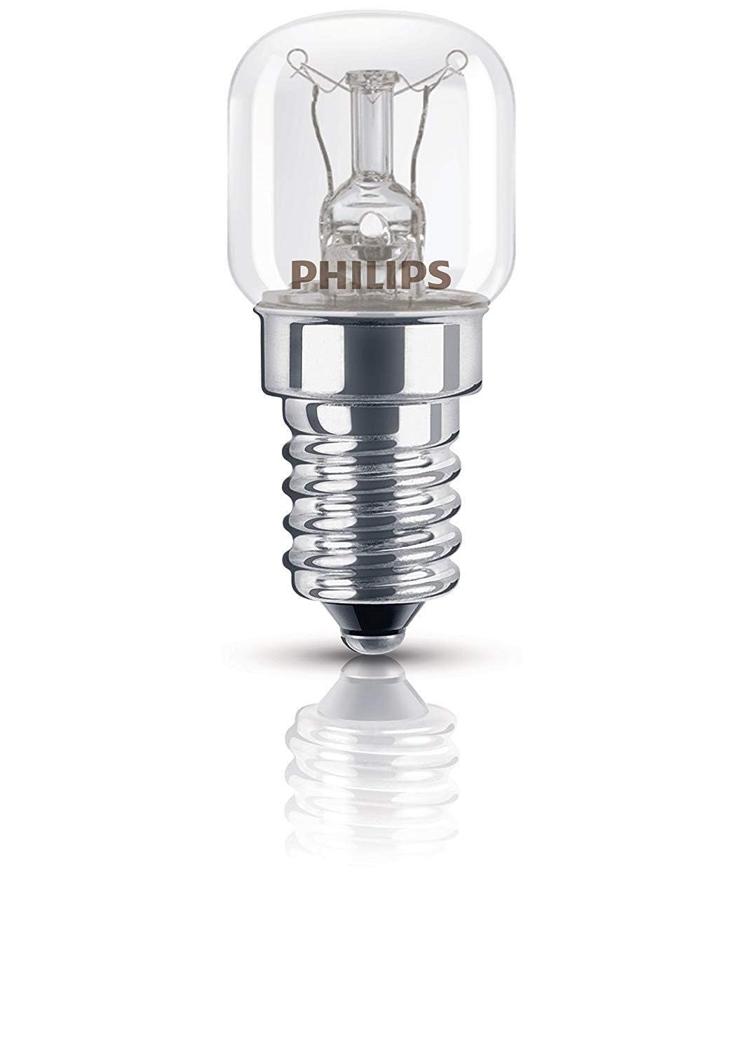 Philips Clear 15W 240V E14 Oven Lamps 300C 4 Pack