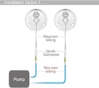 Vista 3 de Maymom Kit de tubos compatible con vasos Freemie para conectarse a la bomba Medela