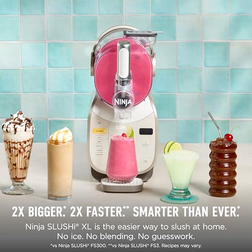 Image of Ninja Slushi XL Smart Frozen Drink Maker, Slush Assist Technology, 128 Oz, Sodas, Margaritas, Frappes and More, Crema, 1 Count