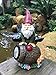 Bo-Toys Solar Powered Gnome Jumping Over a Barrel with Ladybug LED Garden Light Decor