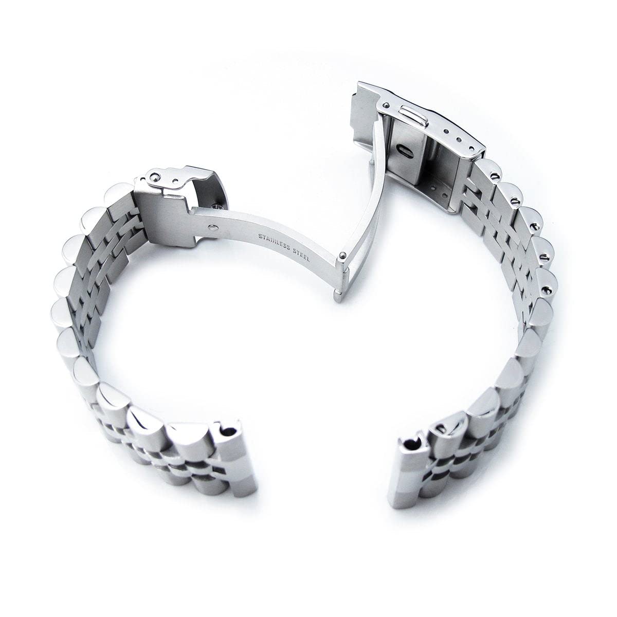 MiLTAT 22 mm Super-J Louis JUB Bracelet de montre en métal Extrémité droite