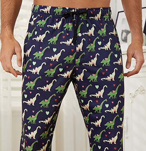 Vulcanodon Mens Funny Pajama Pants ，Soft Lightweight Pajama Pants for Men with Button Fly Cartoon Men's Pajama Bottoms2