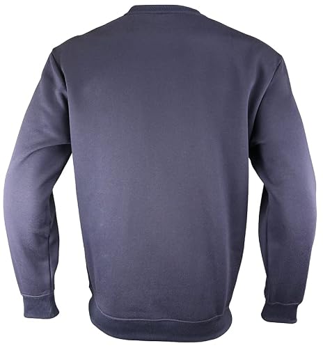 Epic Adult Kangaroo Pocket W/Media-Pass-Through Crew Sweatshirt Grey M - Thumbnail 3