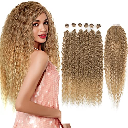 DÉBUT 30 Inch Synthetic Hair Bundles Water Wave 6...