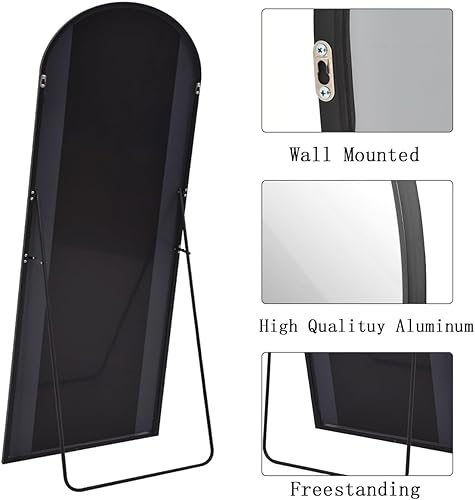 Miniatura 4 de ZMYCZ Espejo de longitud al suelo, espejo de longitud completa de 76 x 34 pulgadas, espejo de longitud completa para colgar o inclinarse, espejo