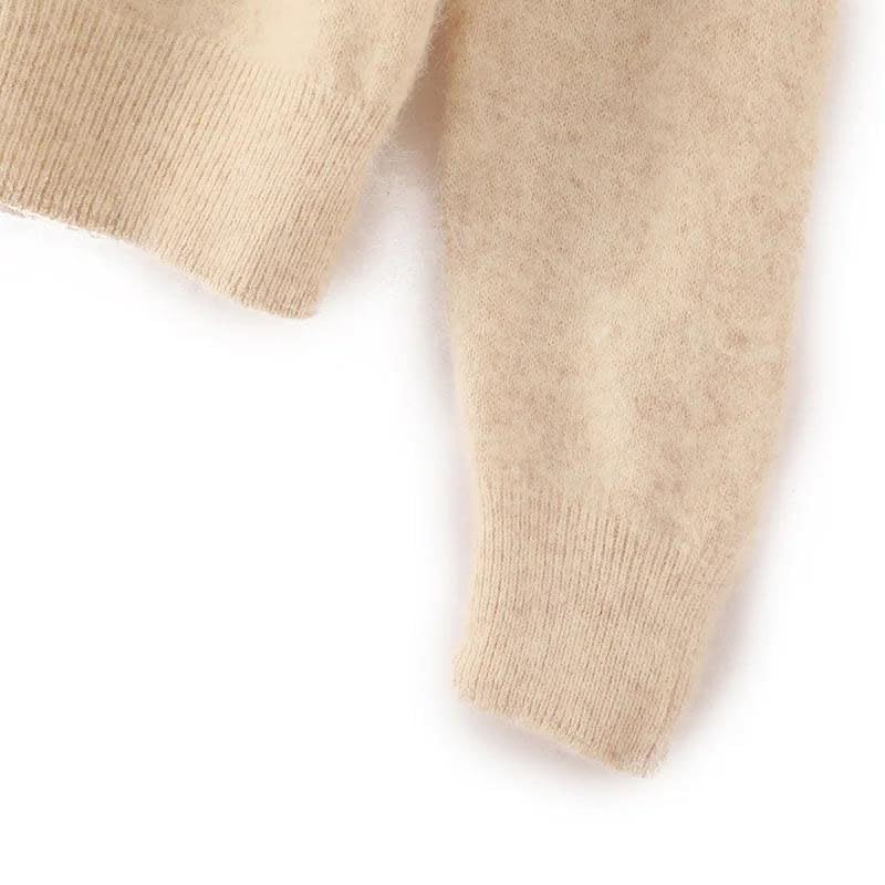 Women's V-Neck Pullovers Sweater Long Sleeve Solid Basic Casual Sweater3