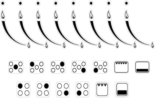 MANWU 2 juegos de indicadores de llama, anillo de estufa, etiqueta para quemador, placa de cocina, marcas de horno, reemplazo de perilla adhesiva