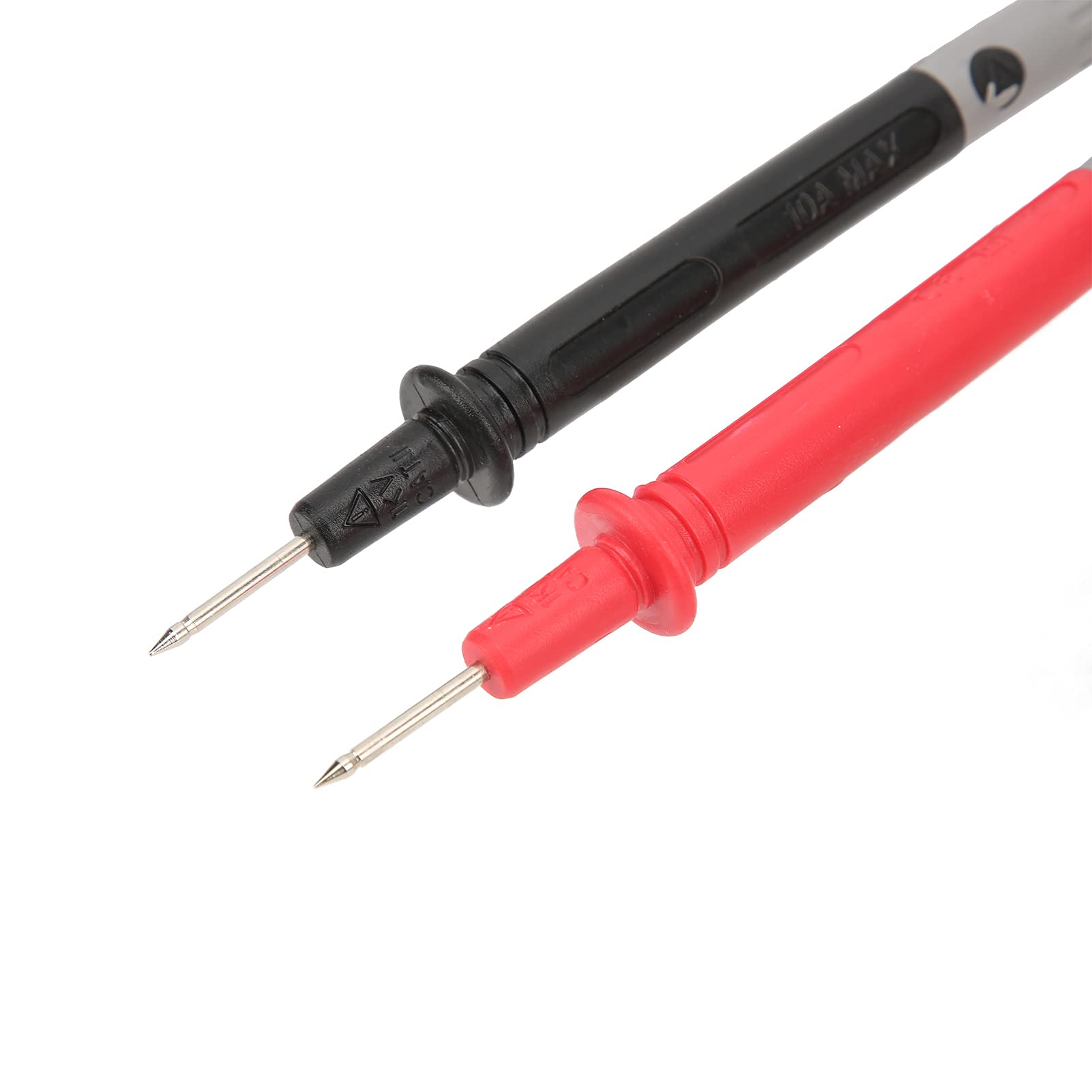 10 juegos de cables de prueba de multímetro de abrazadera con tapas protectoras, cables de conector de multímetro de sonda larga, material de PVC duradero para accesorios de (UA026(20A/1KV))
