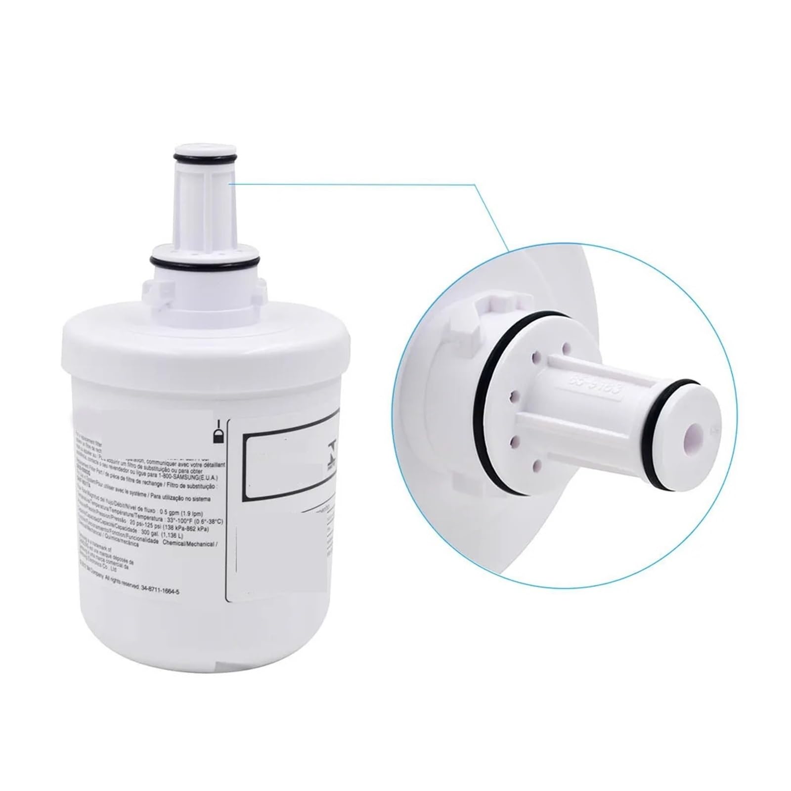 Filtro De Agua For Refrigerador DA29-00003G, Repuesto, Compatible con Samsung: DA29-00003G, DA29-00003B, DA29-00003A, Aqua-Pure Plus, HAFCU1(10pcs)
