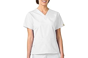 Women's White Scrub Tops: Origins Bravo Scrubs for Utmost Comfort and Functionality