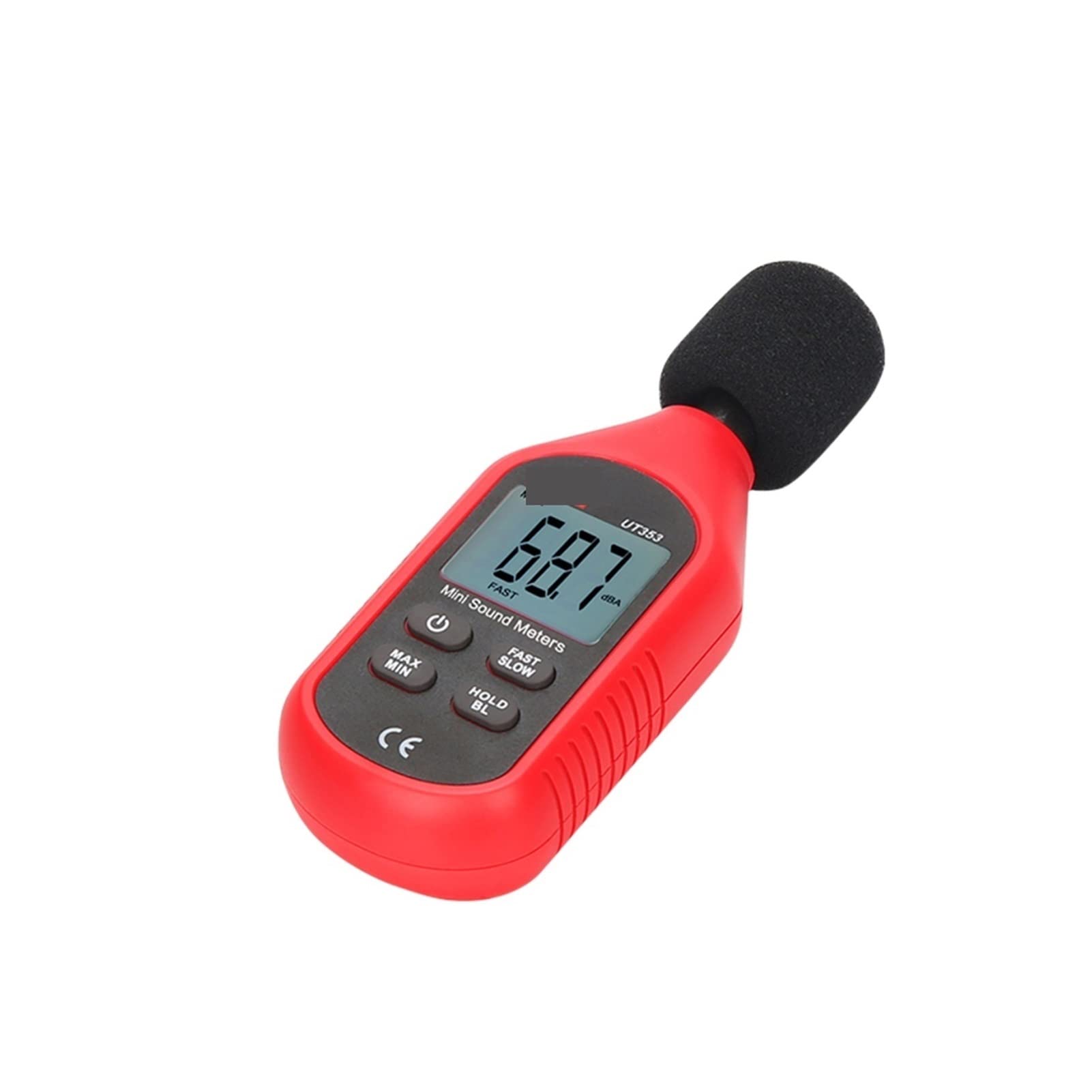 Miernik hałasu, UT353 Instrument pomiaru szumu DB Miernik 0~130dB Mini audio dźwiękowy poziom miernika cyfrowego decybeli, Decybelomierz