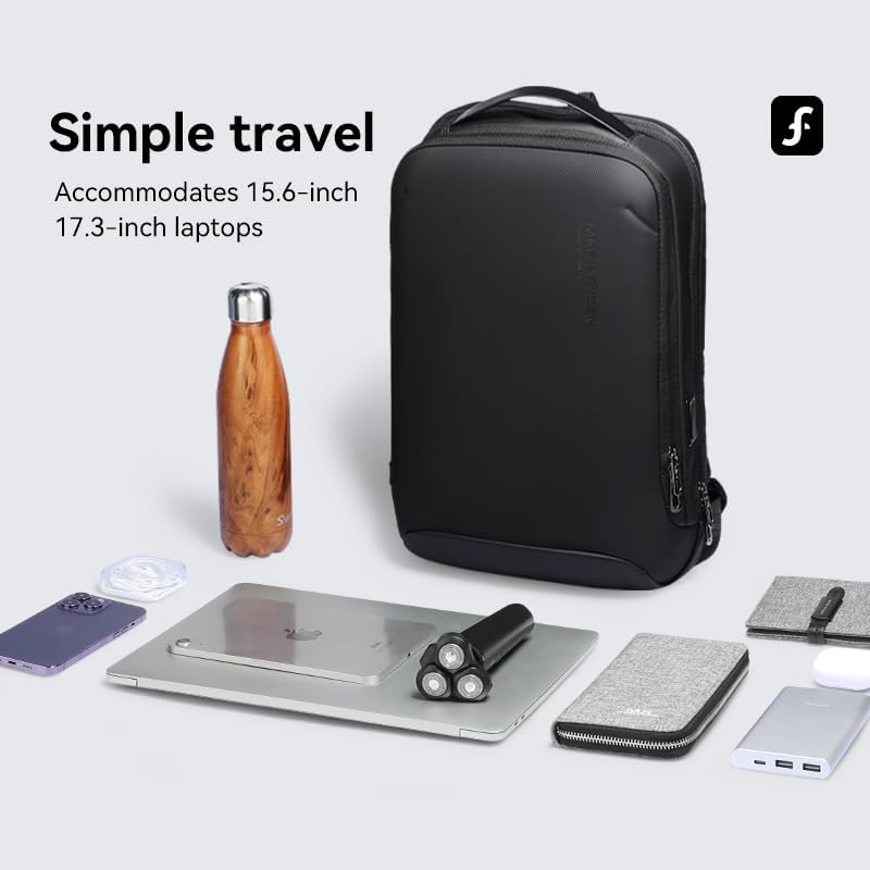 MARK RYDEN Slim Laptop Backpack for Men, High Tech Backpack with Scratch Resistant Shell and USB Charging Port, Waterproof Business Backpack Ideal for Working, Commuting, Daily - Image 3