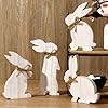 4 pcs easter bunny natural wooden table signs rustic freestanding tiered tray decor for home farmhouse easter gifts  urban country home decor