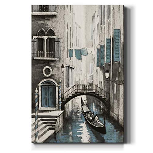 Renditions Gallery Canvas Architectural Artwork For Office Gandola Ride In Venice Water Streets Abstract Hanging Paintings For Bedroom Living Room Office Wall Decor - 18"X27" Lt15 #TOP1