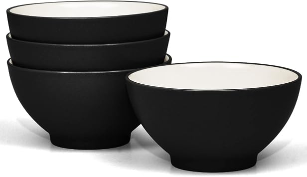 Noritake Colorwave Graphite Set of 4 Rice Bowls, 5-3/4", 20 oz.
