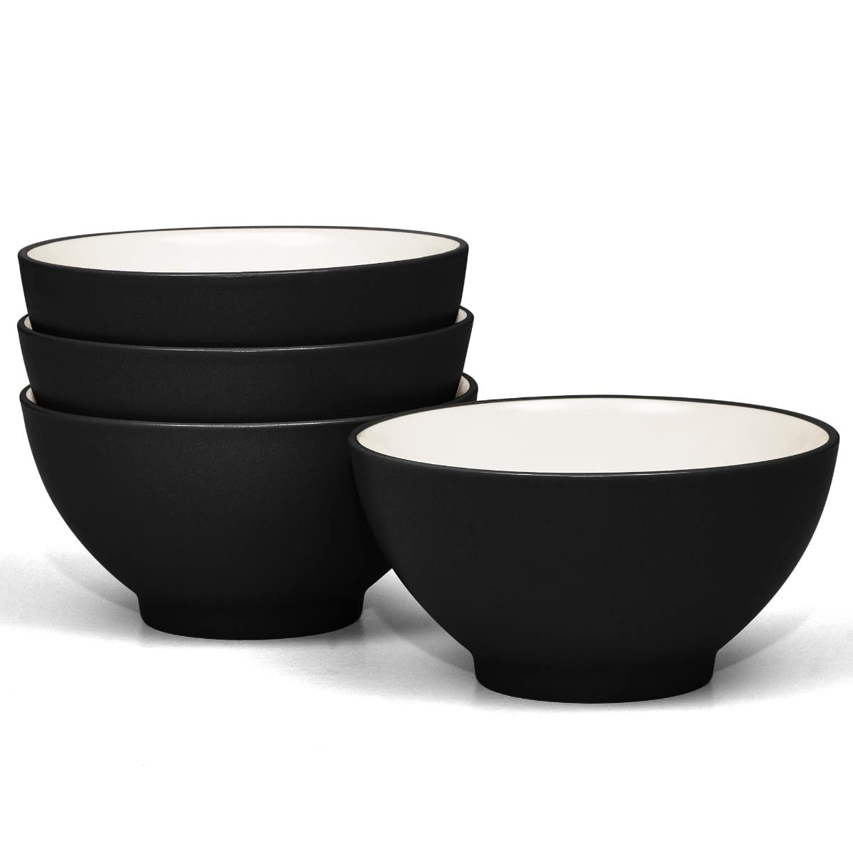 NoritakeColorwave Graphite Set of 4 Rice Bowls, 5-3/4", 20 oz.
