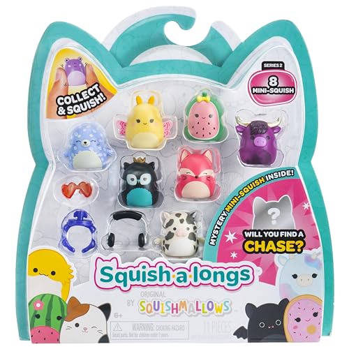 8 MINI-SQUISH I tuoi Squishmallow preferiti sono ora disponibili in una nuova dimensione da 1 pollice; 8 Serie 4, Wave 2, Mini-Squish inclusi