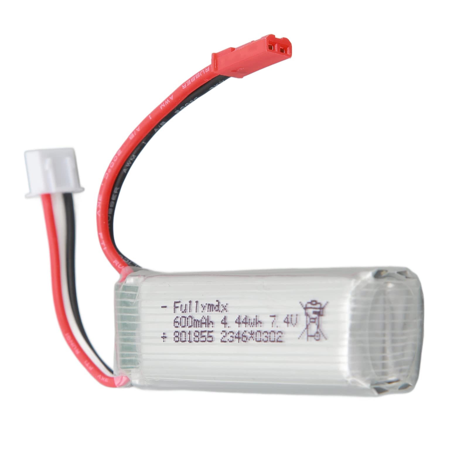 Cryfokt Batterie Lithium 7.4V 600mAh pour Avion RC, Remplacement Haute