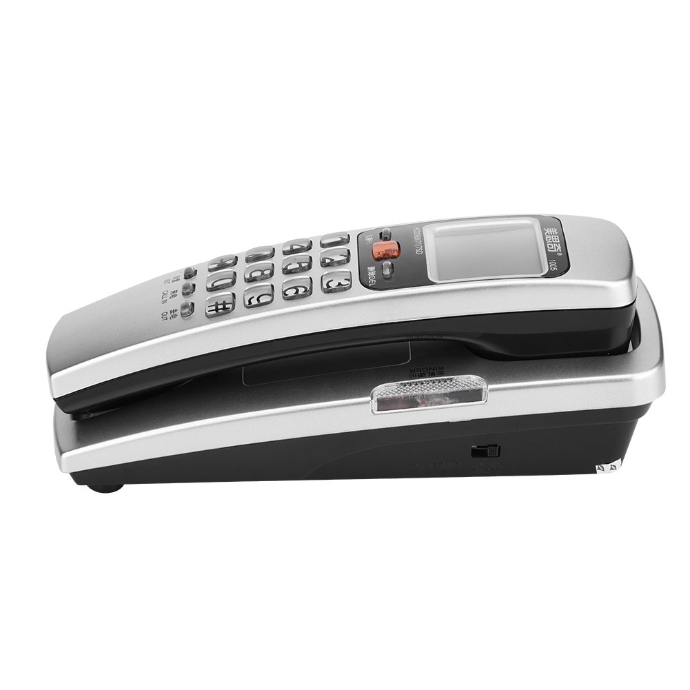 Kabelgebundenes Telefon,Tragbares an der Wand befestigtes Festnetztelefon mit Standard FSK/DTMF Display Anrufer ID, Lautsprecher, Kabel Desk Erweiterungs Station für Zuhause/Büro/Hotel(Silber)