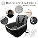 Dog Car Seat Bed 2 in 1 for Small/Medium Dogs up to 35 lbs,Adjustable Safety Leashes,Memory Foam with Soft Fabric Pets Travel Car Bed,Easily Installed in Front and Back seat,Removable and Washable.