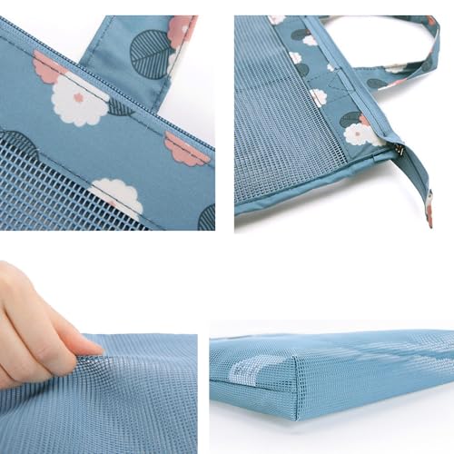 ONEBO 2 Pcs Toiletry Shower Bag for Gym,Quick Dry Shower Caddy with Zipper,Portable Hanging Bathroom Mesh Caddy,for Travel Business Trip Vacation - Image 3