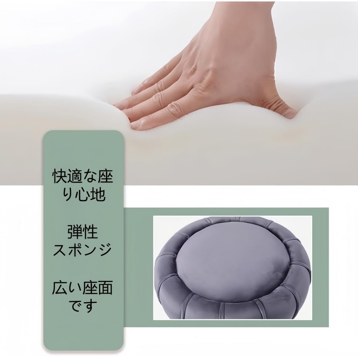 JiFocelt 家庭用 ベッドルーム実木スツール ラグジュアリーデザイン