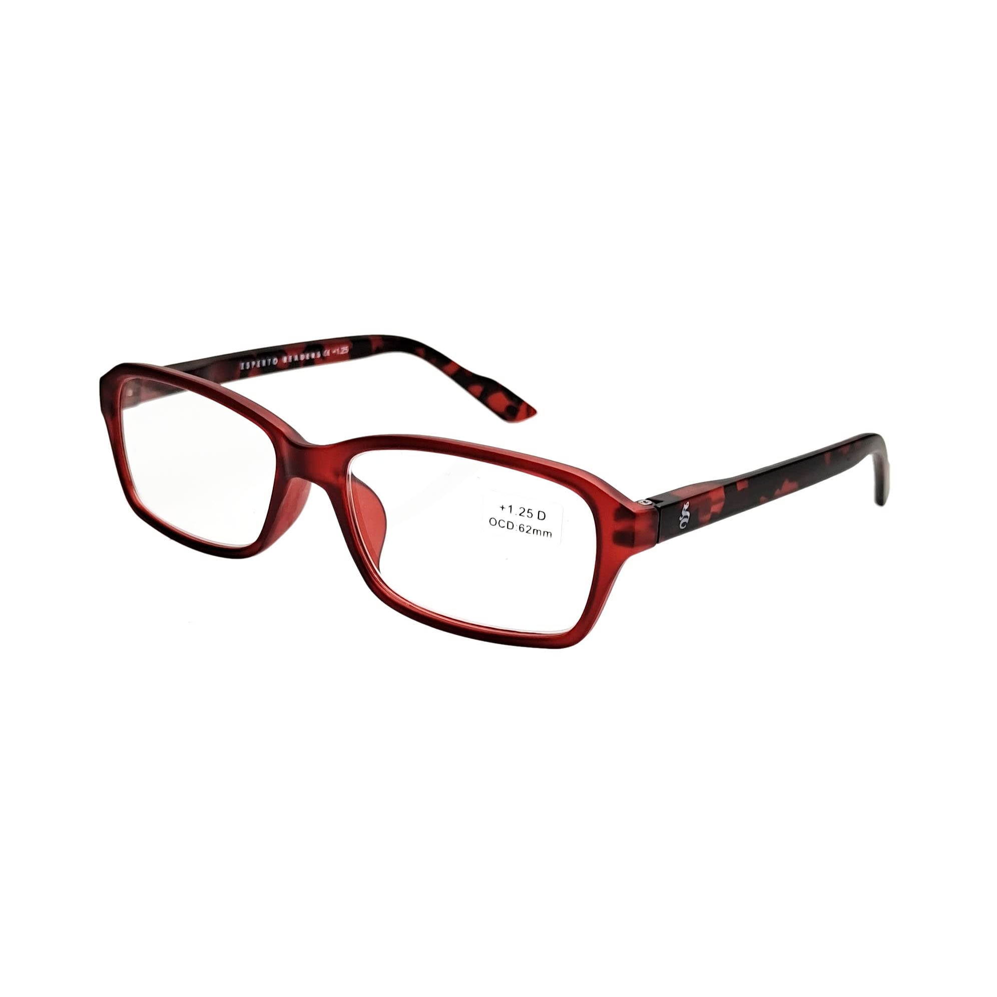 ESPERTO READERS Martina Reading Glasses β Ultra Light Weight For Men & Women POWER +1.00 to +3.00 (+1.25, RED) 1