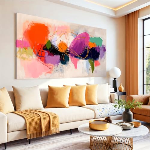 Pink White Graffiti Abstract Art