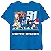 Sega Boys Sonic The Hedgehog Shirt - Featuring Sonic, Tails, and Knuckles - The Hedgehog Trio - Official T-Shirt (Royal 91, 7)