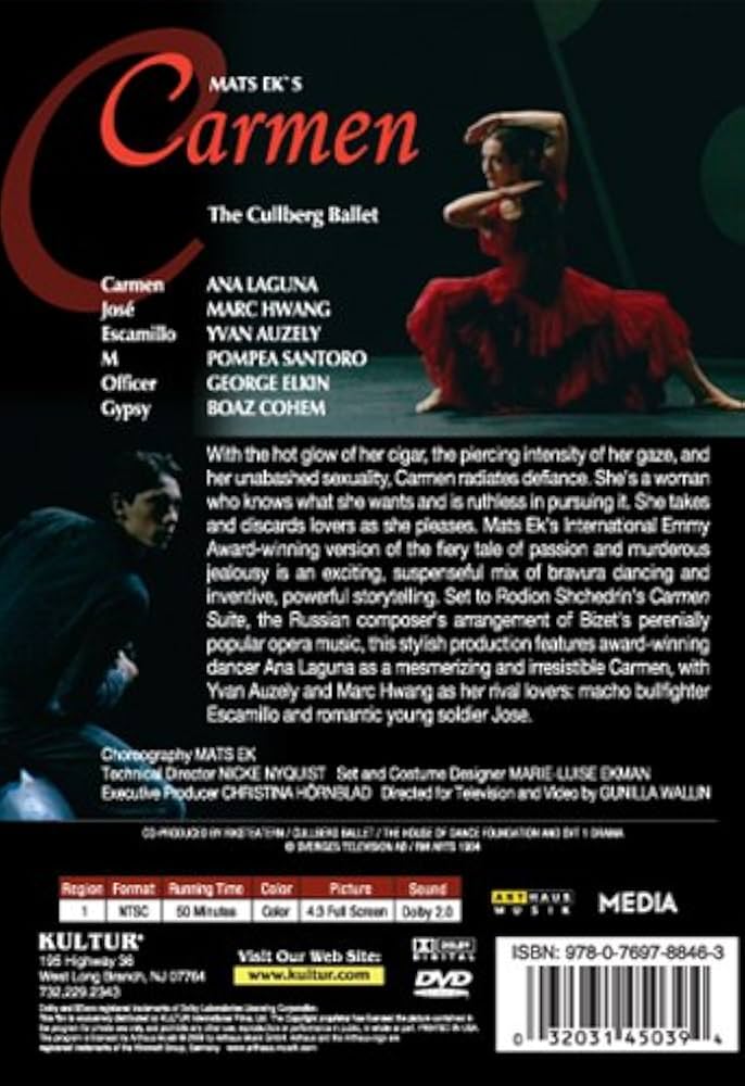 その他 Shchedrin - Carmen ballet [DVD] Import the Cullberg Ballet Amazon.com: Bizet - Carmen / Mats Ek, The Cullberg Ballet