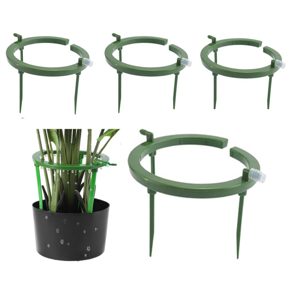4Pcs Hydro Anneau Goutte, Systèmes à goutte a Hydro, ÉMetteur D'ÉGouttement, Anneau D'ÉGouttement avec Raccord D'EntréE Barbelé Intégré de 1/8 Pouces, pour planter, ulture sans terre